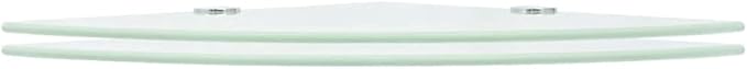 Corner Shelf Set of 2, 9.8 Inch White Tempered Glass Floating Shelves for Wall, Space-Saving Corner Storage Organizer for Bathroom, Kitchen, Living Room, and Bedroom