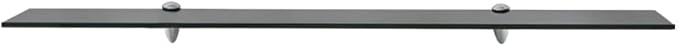 Floating Shelves 2 pcs,Bathroom Shelves,Decor Shelf,Display Shelf,Cloud Shelf,Square Wall Shelf,Easy to Assemble,for Bathroom, Living Room, Bedroom, Kitchen, Glass 39.4"x7.9" 0.3"