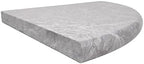 Tenedos Premium Quality Silver Gray Marble Bathroom Corner Shelf Grey Polished 9'' (1)