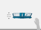 Sweet Home Collection 3 Piece Dish Drainer Rack Set with Drying Board and Utensil Holder, 12" x 19" x 5", Teal(Pack of 1)