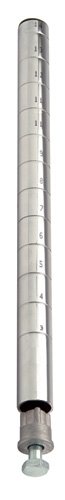 QUANTUM STORAGE SYSTEMS P6C 4-Pack Posts for Wire Shelving, Chrome Finish, 6 inch Height x 1 inch Diameter