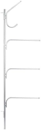 Household Essentials Hinge-It Clutterbuster Steel Valet Family Towel Bar, Silver