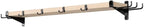 Snowboard and Ski Storage Rack for Garage - Unfinished Indoor Ski Storage Shelf with 10 Hooks - Made in The USA - Ski Rack Dimensions 8.25" D x 60.5" W x 6" H