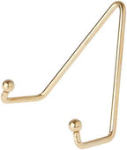 Bard's Shiny Gold-Toned Wall Mountable Plate Hanger, 4.25" H x 3.75" W x 2" D (for Plates 5" - 8"), Pack of 6