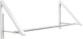 Laundry Room Drying Rack Wall Mounted Clothes Hanger Folding Wall Coat Racks Aluminum Home Storage Organiser Space Savers White 2 Rakcs with Rod