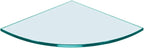 Dulles Glass 16" x 16" Quarter Round Floating Glass Shelf - Shelf Only - Tempered - 3/8" Thick - Flat Polished Glass