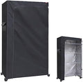 Heavy Duty Wire Shelf Rack Cover - Dustproof & Waterproof for Garage/Indoor Use with Two-Way Zipper, 48.5x18.5x82.5 Inches, Black (Shelves Not Included)