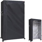 Heavy Duty Wire Shelf Rack Cover - Dustproof & Waterproof for Garage/Indoor Use with Two-Way Zipper, 48.5x18.5x82.5 Inches, Black (Shelves Not Included)
