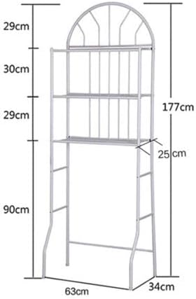 MOCHAG Over The Toilet Storage Shelf, 3-tier Over Toilet Bathroom Organizer Rack, 66lbs Load Capacity, Freestanding Space Saver Bathroom Storage Shelves for Home Bathroom Laundry, 24.8*13.4*69.7in
