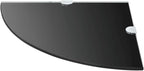 Corner Shelf Set of 2, 9.8 Inch Floating Wall Shelves, Black Tempered Glass Triangular Storage Display for Bathroom, Living Room, Kitchen, Office Decor
