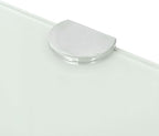 Corner Shelf Floating Wall Mount 9.8 x 9.8 Inch White Tempered Glass Triangular Display Rack for Bathroom Kitchen Living Room Office Storage
