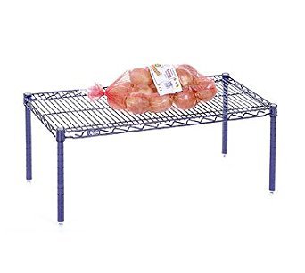 Nexel Commerical Wire Shelf Platform Dunnage Storage Rack, 18" x 36" x 14", Chrome