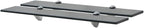 Glass Shelves Set of 2, Floating Shelves for Bathroom, 23.6 Inch Tempered Safety Glass 3/10 Inch Thick, Zinc Alloy Clip Bracket, Storage Shelves for Bathroom, Living Room and Hallway Black