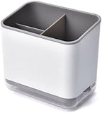 Utensil Holder Cutlery Drainer Sink Caddy, Chopsticks Holder Spoon Chopsticks Fork Drain Rack Basket Storage Holder Organizer Compartment Box (Grey)