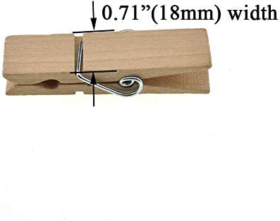 HAHIYO Wooden Clothes Pins Clothespins Extra Wide Do NOT Fall Apart 2.83 inches Length 28 Pack Sturdy Strong Springs No Rust No Discoloration for Laundry Craft Food Opened Bags