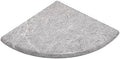 Tenedos Premium Quality Silver Gray Marble Bathroom Corner Shelf Grey Polished 9'' (1)