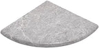 Tenedos Premium Quality Silver Gray Marble Bathroom Corner Shelf Grey Polished 9'' (1)