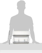 madesmart 2 Tier Bath Organizer,Undersink Storage with Sliding Drawers,for Cleaning Supplies,Pantry,Sponges,Bottles&Kitchen Essentials,Adjustable Dividers&Pull Out Sliding Baskets,Frost,(Pack of 2)