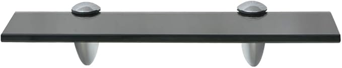Floating Shelves 2 Pack Glass Wall Mounted 11.8x3.9 Inches 0.3 Inch Thick Modern Display Shelves for Bathroom Living Room Bedroom Decor with 22lb Capacity Easy Installation