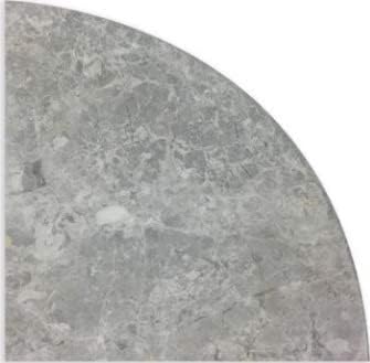 Tenedos Premium Quality Silver Gray Marble Bathroom Corner Shelf Grey Polished 9'' (1)