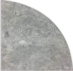 Tenedos Premium Quality Silver Gray Marble Bathroom Corner Shelf Grey Polished 9'' (1)