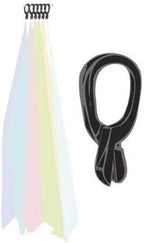 Black Scarf Clip Hangers for Retail, Economic Plastic Fine Garment Pinch Hooks, 1000 Pack