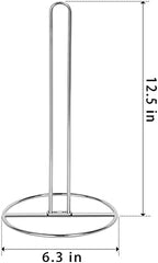 Paper Towel Holder Countertop, OBODING, Kitchen Paper Towel Stand Holder for Kitchen Organization and Storage, Paper Towel Holders for Standard and Large Size Rolls (Silver)