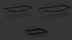 No-Drill Black Stainless Steel Bathroom Shelf – Waterproof, Rustproof, Adhesive Wall-Mounted Organizer
