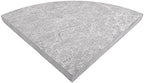 Tenedos Premium Quality Silver Gray Marble Bathroom Corner Shelf Grey Polished 9'' (1)
