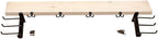 Snowboard and Ski Storage Rack for Garage - Unfinished Indoor Ski Storage Shelf with 10 Hooks - Made in The USA - Ski Rack Dimensions 8.25" D x 60.5" W x 6" H