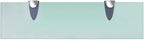 Floating Shelf Glass 15.7x3.9 Inch 0.3 Thick Tempered Safety Glass Wall Mounted Bathroom Shelf with Zinc Alloy Brackets 22lb Capacity for Living Room Bedroom Decor