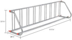 Global Industrial 111" L Single-Sided Grid Bike Rack, 9-Bike Capacity, Powder Coated Steel, Gray, Commercial Bike Rack for Stores, Parks, Schools and More