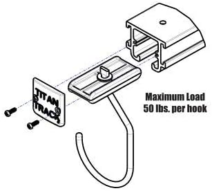 74" Adjustable Overhead Storage Track/Bike Rack With Hooks Slide and Rotate. 50 Lbs. Per Hook.