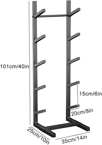 Snowboard Storage Rack,Floor-Standing ski Storage Rack, Home Gym Storage Rack, Sample Board Display Rack, Exercise mat Storage Rack (Black 35x25x101 cm/14x10x40 in)