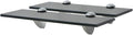 Floating Shelves Set of 2, 11.8 x 3.9 Inch Black Tempered Glass Wall Shelves for Bathroom, Bedroom, Kitchen, Modern Display Storage Rack for Plants and Decor