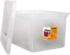 Lorell LLR68925 Letter/Legal Plastic File Box, 1 EA, clear