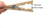 HAHIYO Wooden Clothes Pins Clothespins Extra Wide Do NOT Fall Apart 2.83 inches Length 28 Pack Sturdy Strong Springs No Rust No Discoloration for Laundry Craft Food Opened Bags