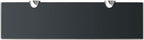 Floating Shelf Glass 15.7x3.9 Inches, Tempered Glass Wall with Black Brackets, 22lb Load Capacity Modern Bathroom Shelf for Soap Dish, Living Room Decor, Easy Mounting Hardware Included