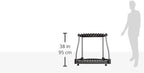 Rubbermaid Garage Tool Tower Rack Easy to Assemble Wheeled Organizes up to 40 Long-Handled Tools/Rakes/ Brooms/Shovles in Home/House/Outdoor/Shed Black