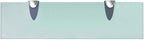 Floating Shelves 2 Pack, Tempered Glass Wall 15.7x3.9 Inches, Modern Bathroom Shelves with Heavy Duty Brackets for Living Room Bedroom Decor, 22lb Load Capacity, Easy Mounting Hardware Included