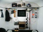 74" Adjustable Overhead Storage Track/Bike Rack With Hooks Slide and Rotate. 50 Lbs. Per Hook.