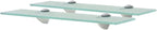Floating Shelves 2 Pack, Tempered Glass Wall 15.7x3.9 Inches, Modern Bathroom Shelves with Heavy Duty Brackets for Living Room Bedroom Decor, 22lb Load Capacity, Easy Mounting Hardware Included