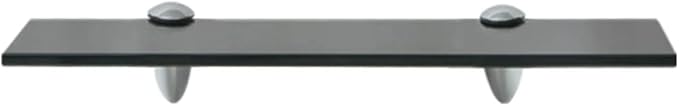 Floating Shelves 2 Pack, Tempered Glass Wall Shelf Set 15.7x3.9 Inch, Modern Invisible Brackets for Bathroom Living Room Bedroom Decor, 22lb Load Capacity, Easy Mounting Hardware Included