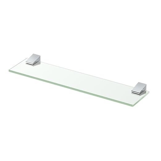 Gatco 5656 A-Line Glass Shelf, Chrome