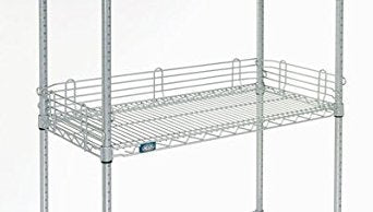 Nexel Wire Shelf Ledge, 36"W x 4"H, Chrome