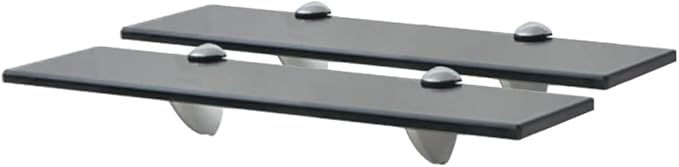 Floating Shelves 2 pcs,Bathroom Shelves,Decor Shelf,Display Shelf,Cloud Shelf,Square Wall Shelf,Easy to Assemble,for Bathroom, Living Room, Bedroom, Kitchen,Glass 15.7"x3.9" 0.3"