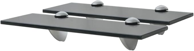 Floating Shelves 2 pcs,Bathroom Shelves,Decor Shelf,Display Shelf,Cloud Shelf,Square Wall Shelf,Easy to Assemble,for Bathroom, Living Room, Bedroom, Kitchen,Glass 11.8"x3.9" 0.3"