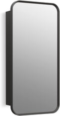Kohler 35569-BLL Verdera® Framed Bathroom Medicine Cabinet with Mirror, Rectangle Design, Adjustable Shelves, Bathroom Storage, 15 in. W x 30 in. H, Matte Black