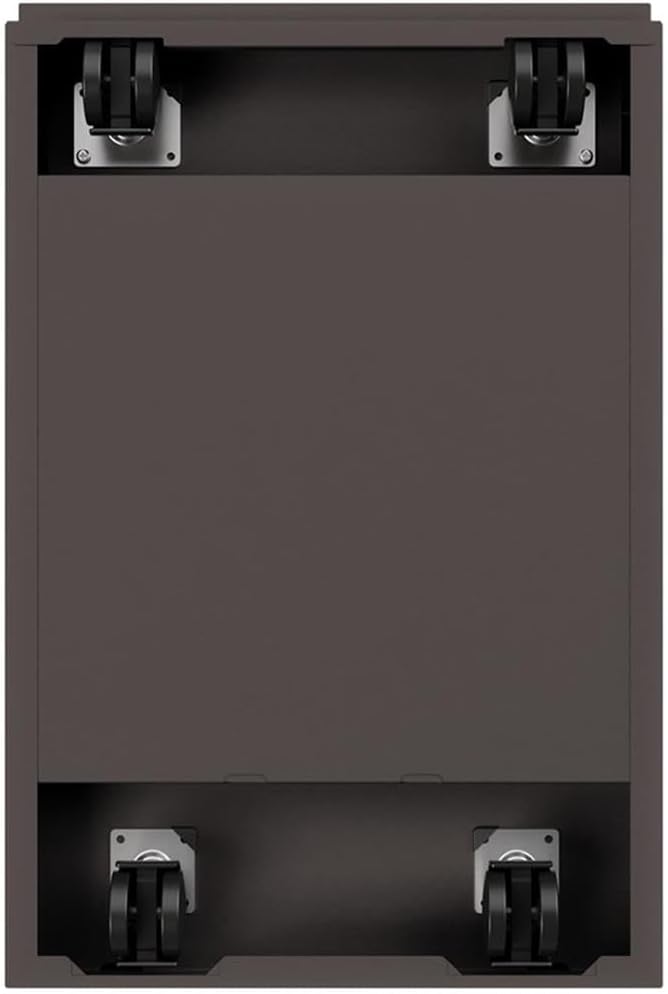 Pemberly Row 2-Drawer Metal Mobile Filing Cabinet, 27.75" H x 15" W x 19.88" D, Espresso Finish, Commercial Grade, Locking Letter File Drawers, Hidden Casters, Office Storage Solution