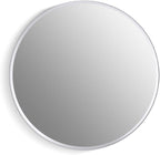 Kohler 35572-CPL Verdera® Framed Medicine Cabinet Mirror, Mirrored Interior, Adjustable Glass Shelf, Rustproof, Bathroom Storage, 24" Round Design, Polished Chrome